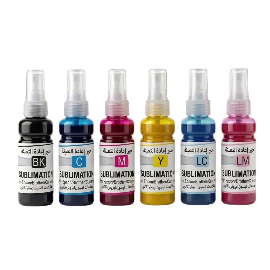 حبر سبلميشن 6 ألوان Sublimation Ink 6 Colors KCMY LC LM