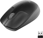 Logitech M190 Wireless Mousee with comfortable contoured design.