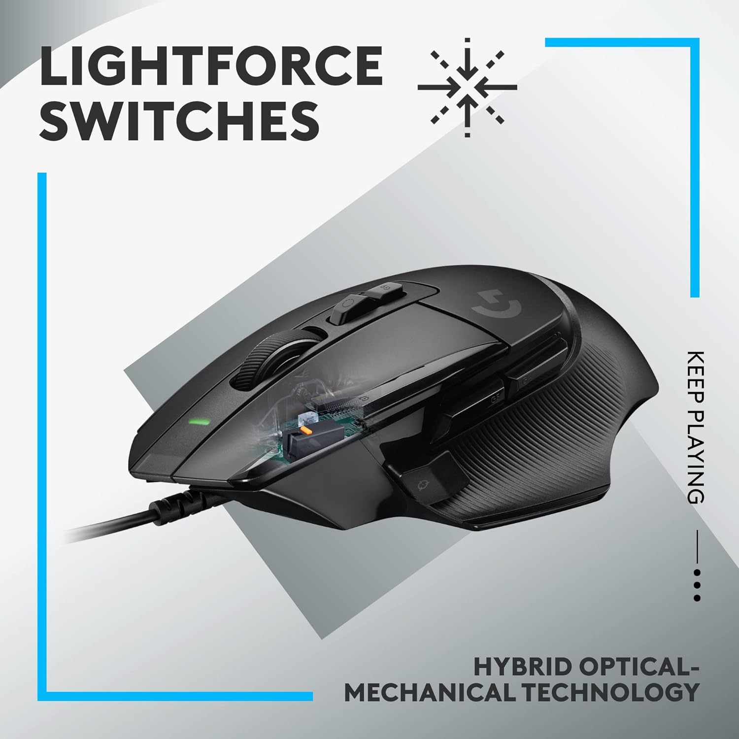 logitech-g502-hero-mouse.jpg Logitech G502 HERO Mouse with 25K sensor and adjustable weights.