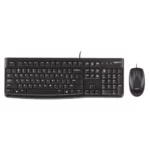 Logitech MK120 Corded Keyboard and Mouse Combo with durable design and USB connectivity.