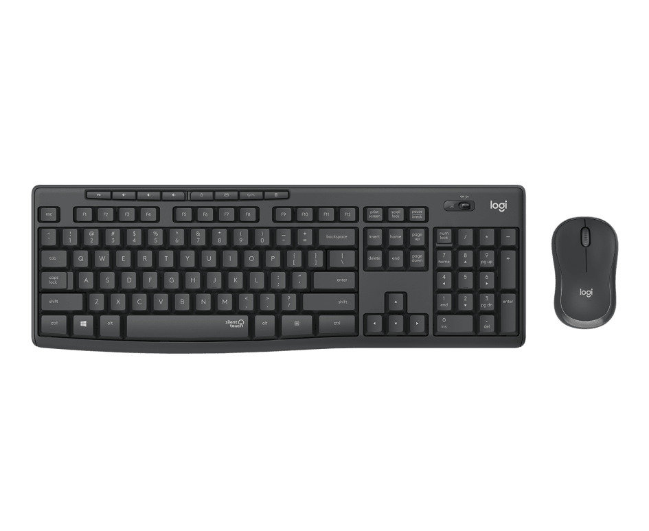 Logitech MK295 Silent Wireless Keyboard and Mouse Combo with SilentTouch technology.
