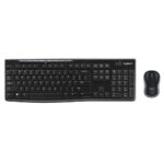 Logitech MK270 Wireless Keyboard and Mouse Combo with 2.4GHz connectivity and media keys.