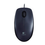 Logitech M90 Wired Mouse with USB connectivity and smooth tracking.