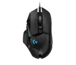 Logitech G502 Gaming Mouse with 25K sensor and adjustable weights.