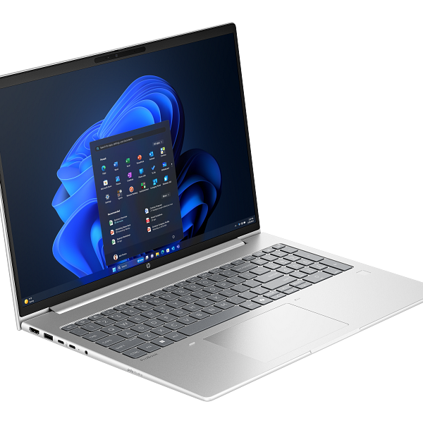 HP ProBook 4 G1i Ultra 5 business laptop in Silver Aluminum with 16-inch screen